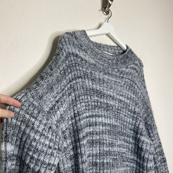 Old Navy Gray Tunic Length Thick Stitched Cuff Sweater L - Picture 2 of 8